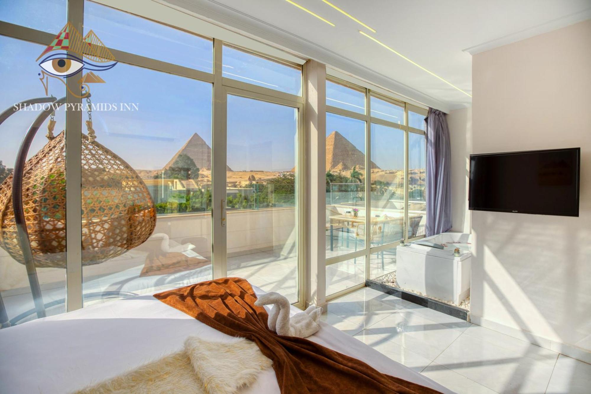 Shadow Pyramids Suites And Jacuzzi Kafret el-Gabal Екстериор снимка