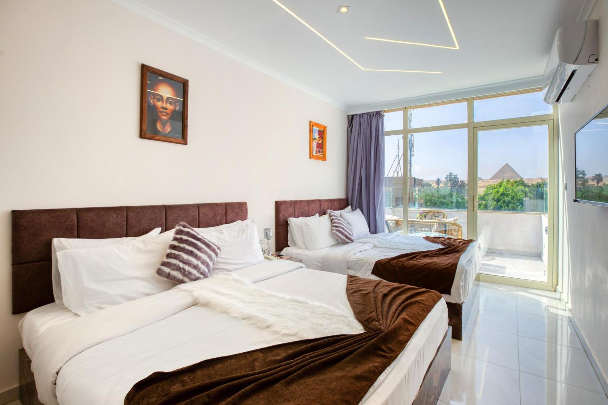 Shadow Pyramids Suites And Jacuzzi Kafret el-Gabal Екстериор снимка